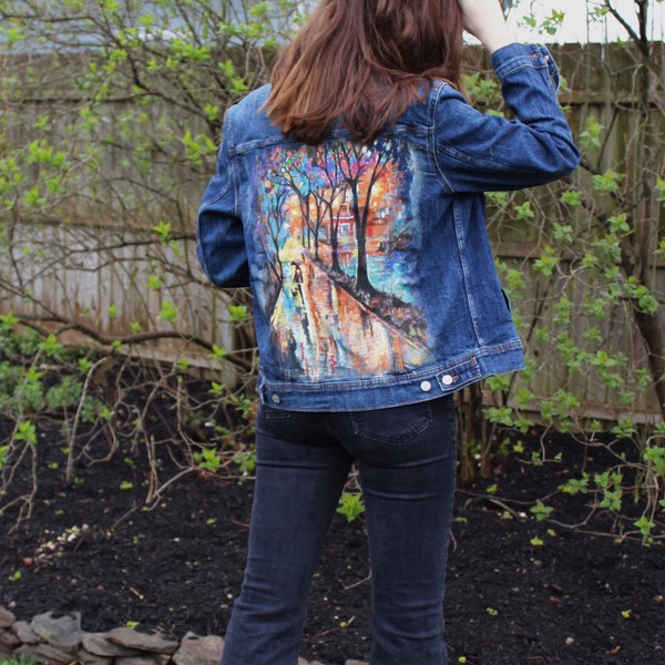 Hand Painted Denim Jean Jacket