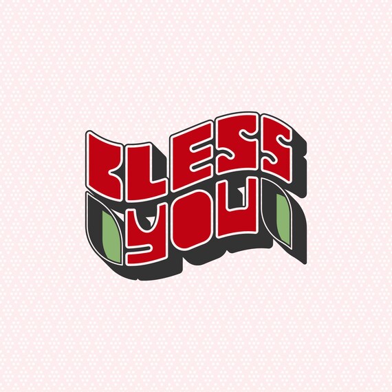 Download Free Retro Christmas Svg Files Bless You Vintage Christmas Decor Etsy SVG DXF Cut File