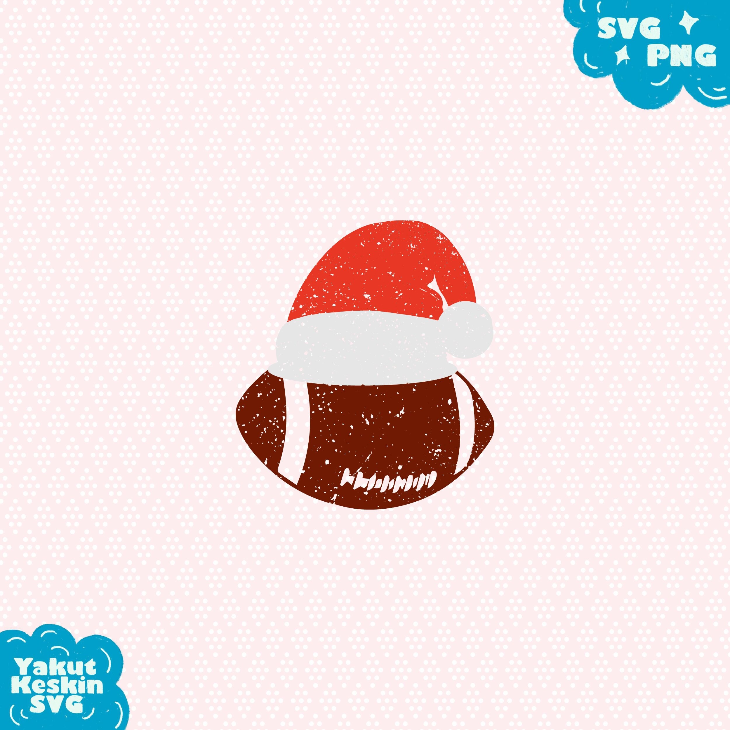 Download Football Santa SVG files merry Christmas svg sports | Etsy