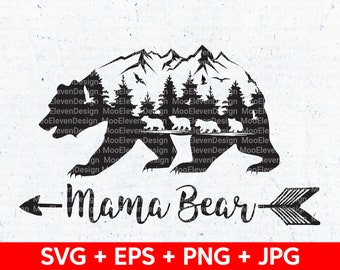 Mama Bear Svg - Etsy