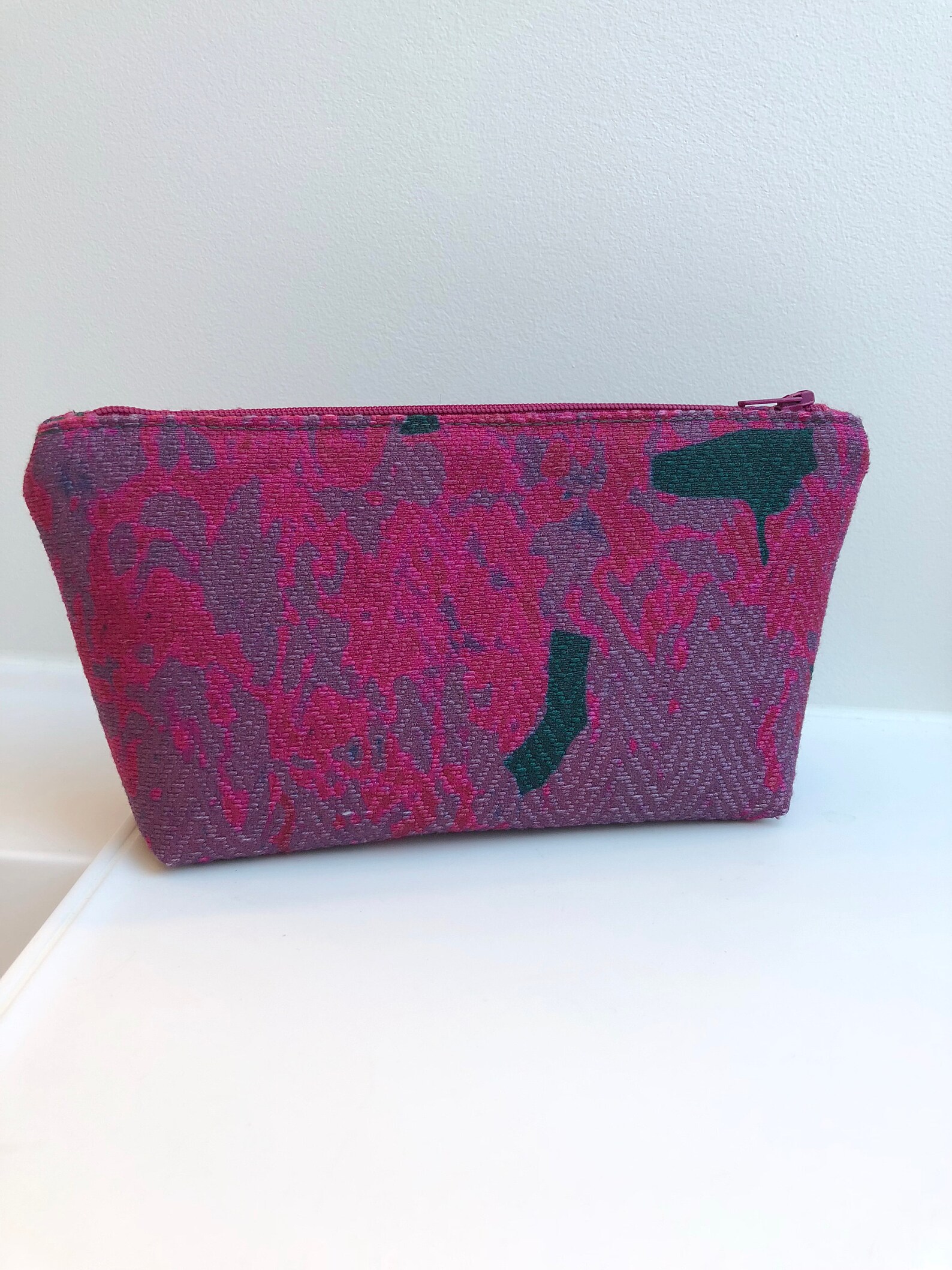 PQV Kosmetiktasche Make-up-Tasche – 24x17x5 Cm, Baumwolle-Leinen, Doppelseitig Bedruckt, Mit Reißverschluss, Vielseitig Nutzbar