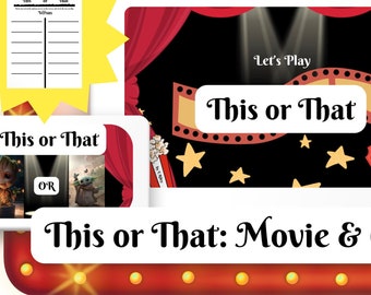 This or That: Movies & Characters Edition for students!
