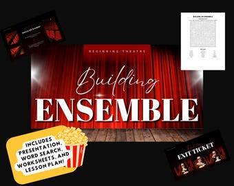 Theatre Ensemble Building Activities, Games, Lesson Plan, Slides & Worksheets
