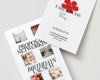 Modern Luxury Event Planning Business Card Editable Template