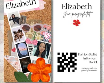 Scrapbook Business Card Template (Digital)