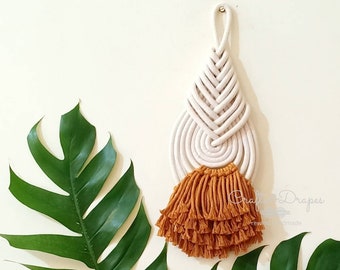 Rope Art | Unique Wall Art | Wall Decor | Scandi Wall Art | Pipa Knot | Fringe Decor