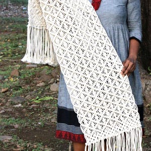 Caminho de mesa de macramê feito à mão: decoração de casamento boho de 1,5 m