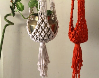 Macrame Plant Hanger | Boho Planter | Retro Bohemian Decor | Macrame Hanging | Boho Plant Holder | Home Decor