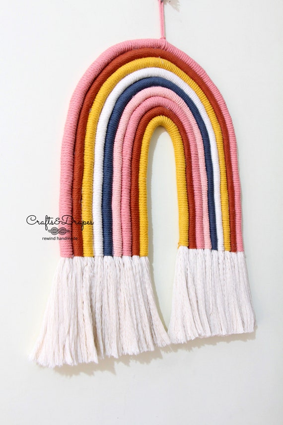  Boho Rainbow Wall Hanging, Macrame Rainbow Wall Hanging Boho  Rainbow Decor Rainbow Wall Decor for Baby Room Decor Baby Shower Nursery  Decor Home Decor : Home & Kitchen