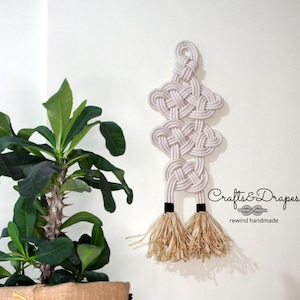 Macrame Rope Wall Art | Contemporary Wall Art | Wrapped Knot Wall Hanging |  Wall Art Sculpture | Minimalistic | Housewarming Gift