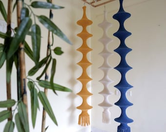 Moderne gehaakte lampenkap: boho-lichthanger, gehaakte verlichting, boho-totempaalverlichting, boho-verlichting, compatibel met plug-in