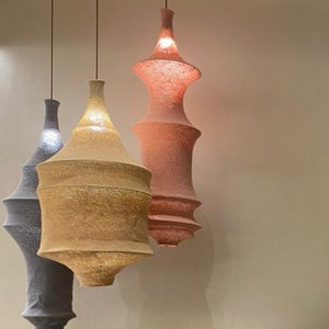 Crochet Light | Boho Light | Crochet Ceiling FIxture | Crochet Pendant Light |  Crochet Lampshade | Crochet Lighting | Boho Lampshade