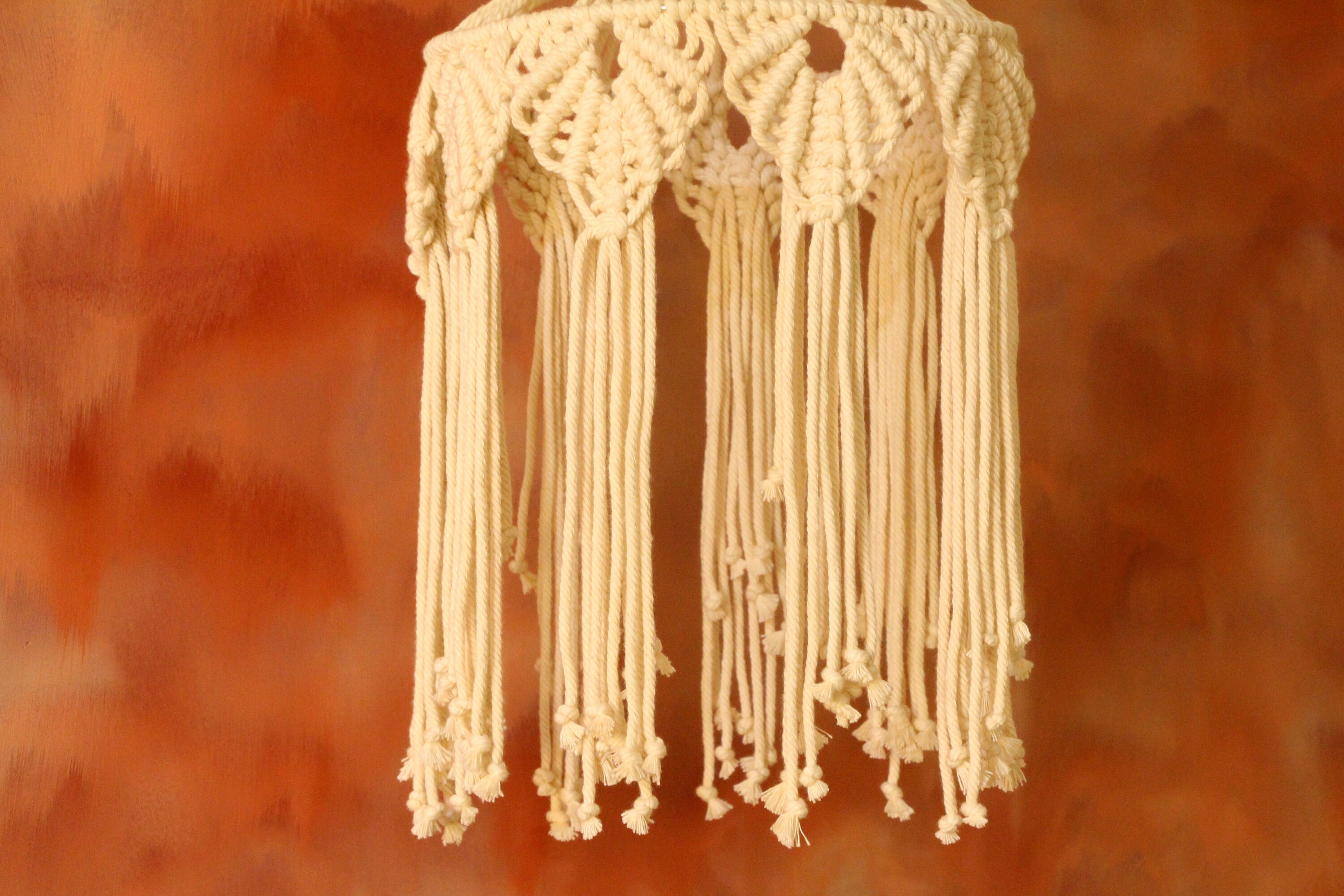 Boho Chandelier Macrame Lampshade Boho Light Macrame Etsy