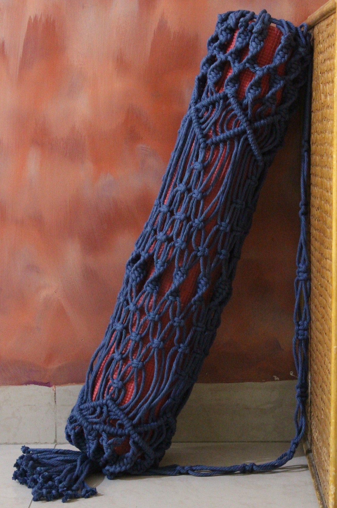 Classy Macrame Yoga Mat Bag Gym Mat Carrier Sports Bags With Etsy