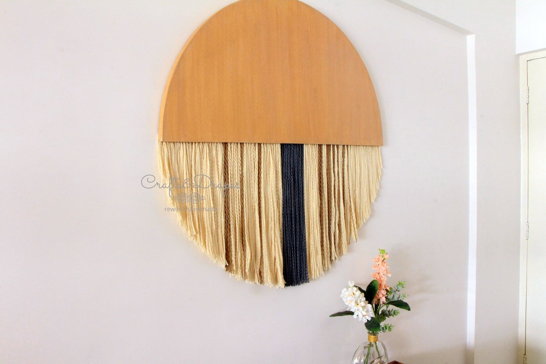 Half Moon Wall Decor Circular Wall Art Macrame Wall Etsy