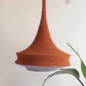 Handmade Crochet Lampshade: Boho Cotton Light Pendant