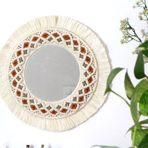 Boho Macrame Mirror | Boho Wall Mirror | Woven Wall Decor | Macraweave Wall Hanging  | Modern Mirror | Statement mirror