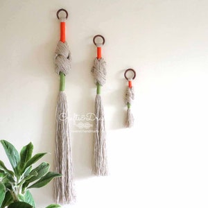 Macrame Rope Wall Art | Contemporary Wall Art | Textile Art | Wrapped Knot Wall Hanging | Mid Century| Minimalistic | Housewarming Gift