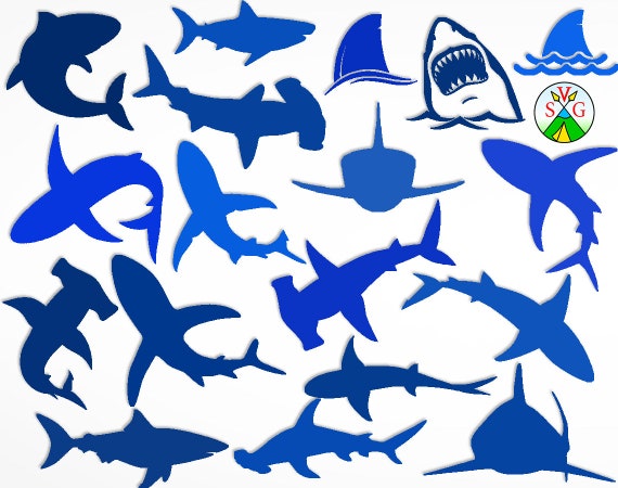 Download SALE Shark svg cut files jaws cricut files fish | Etsy