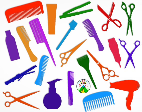 Sale Hairdresser Svg Cut Files Comb Cricut Files Barber Etsy