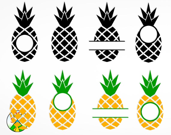 Download Sale Pineapple Monogram Svg Cut Files Summer Cricut Files Etsy
