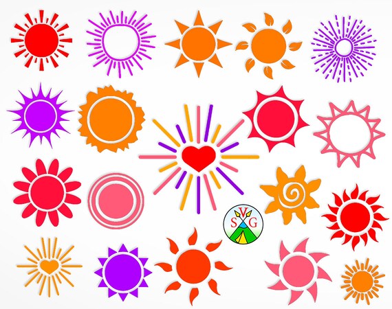 Download Sale Sun Svg Files Summer Cricut Files Heat Silhouette Etsy