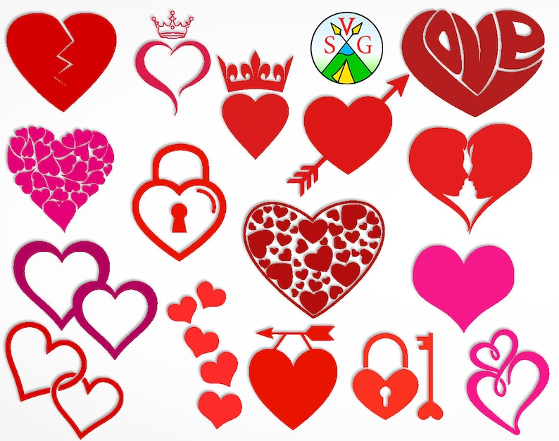 Download SALE Heart svg cut files love cricut files Amur | Etsy