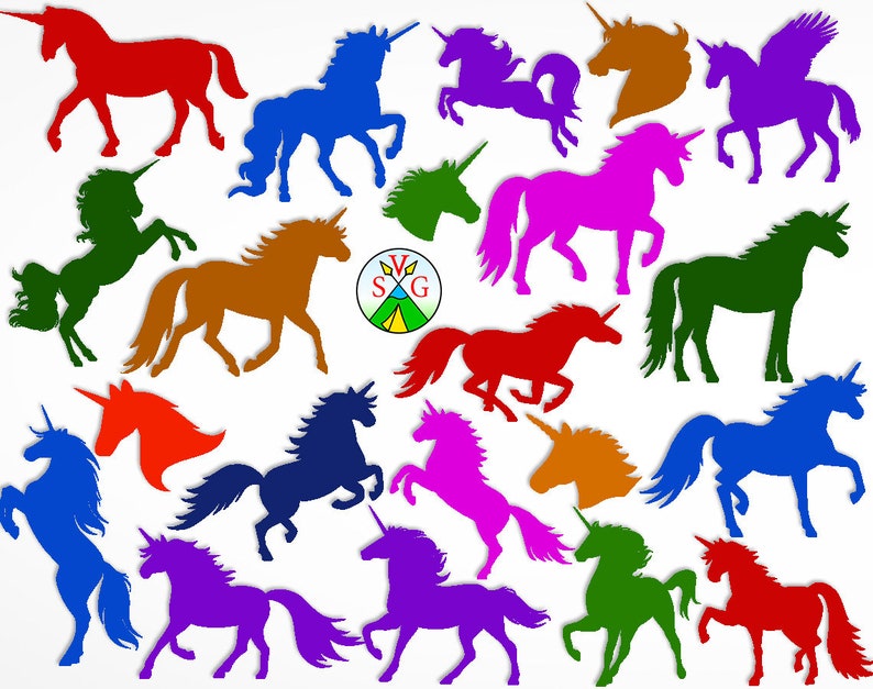 Download SALE Unicorn svg cut files horse cricut files rainbow | Etsy