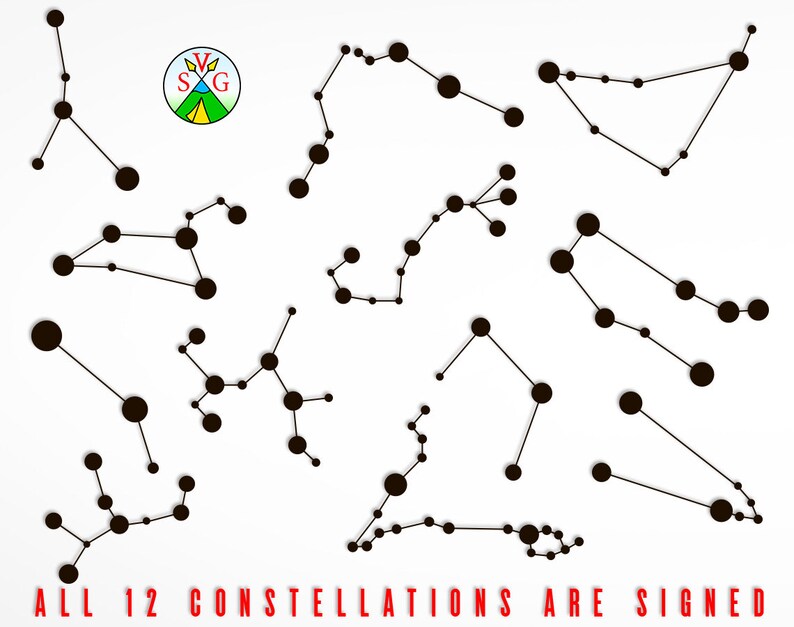 Download Free Sale Zodiac Stars Svg Cut Files Star Cricut Files Etsy SVG Cut Files