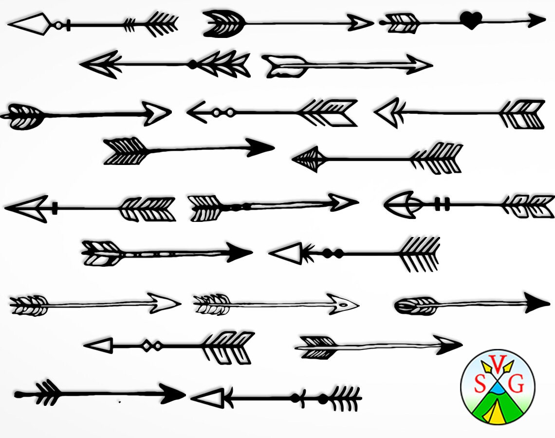 SALE Straight Arrows Svg Cut Files Tribal Cricut Files | Etsy