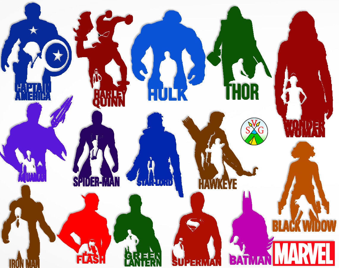 SALE - Avengers svg cut files - superhero cricut files - batman silhouette ...