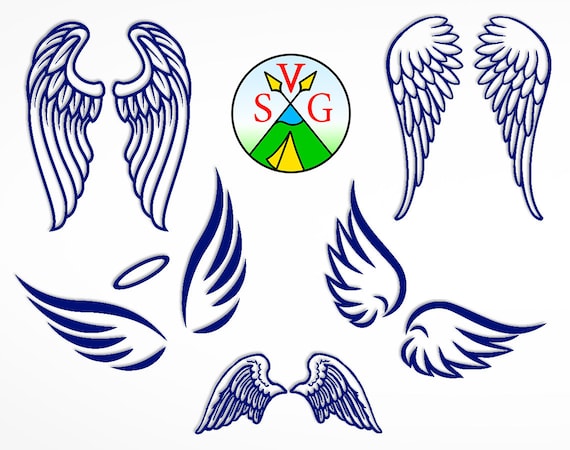 Sale Angel Wings Svg Cut Files Wings Cricut Files Heaven Etsy