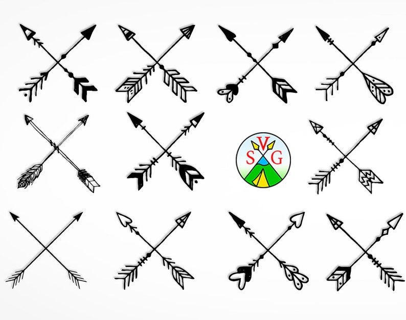 Download SALE Crossed arrows svg cut files tribal cricut files | Etsy