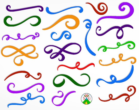 Sale Swirls Svg Cut Files Wedding Cricut Files Birthday Etsy