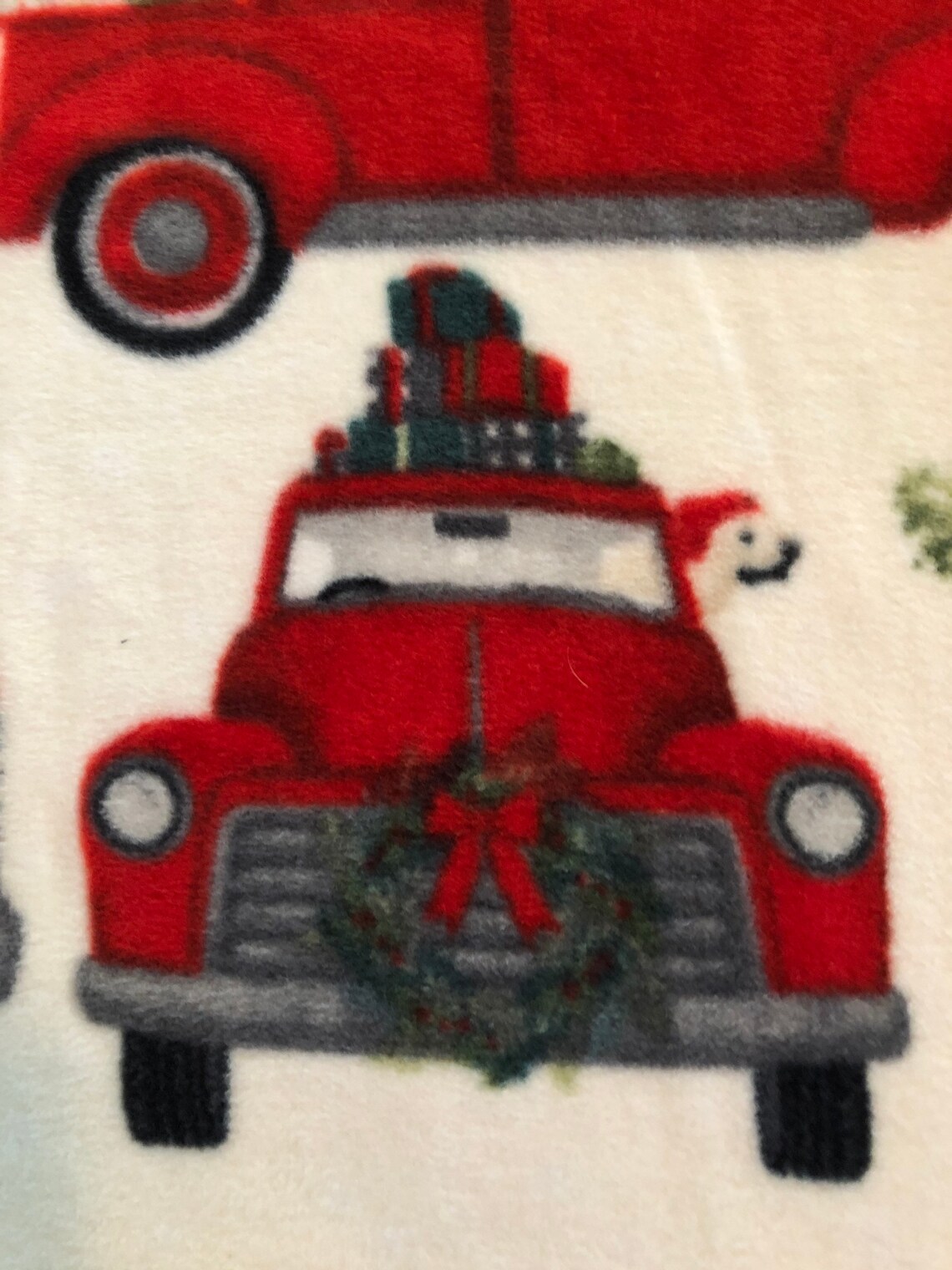 Red Truck Fleece Throw Blanket Etsy