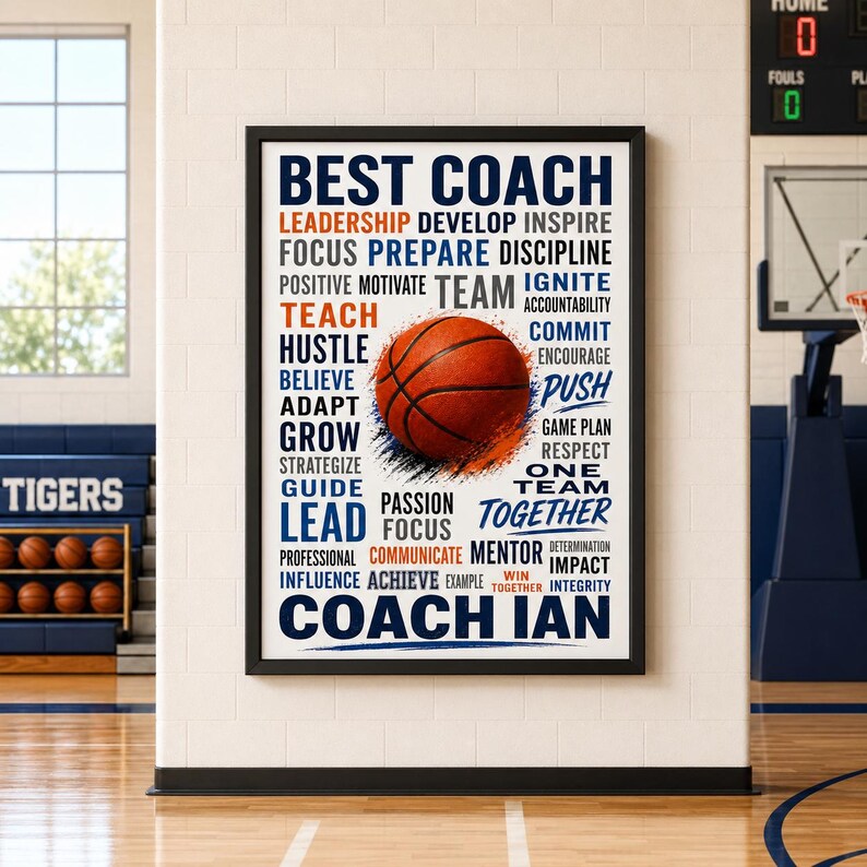 Head Coach Inscriptions Personalized Coach Name Poster, Custom Mentor Office Decor ...