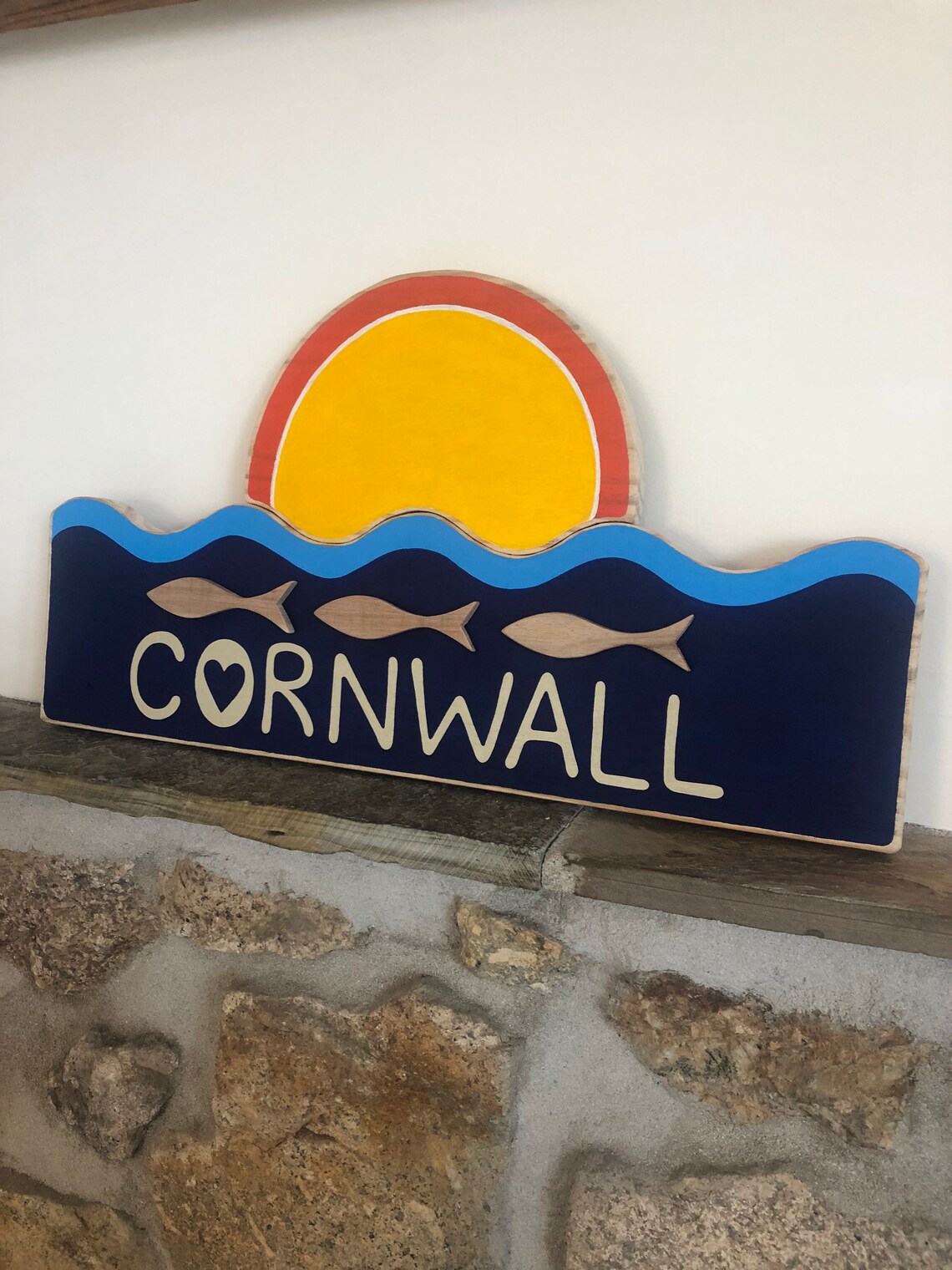 Wooden Hand Painted Cornwall Sign Etsy