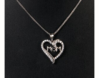 925 Sterling Silver Two Connected Love Hearts Round cut CZ Ladies Pendant Charm 3.82 Grams 0.41 Ct BLPD4