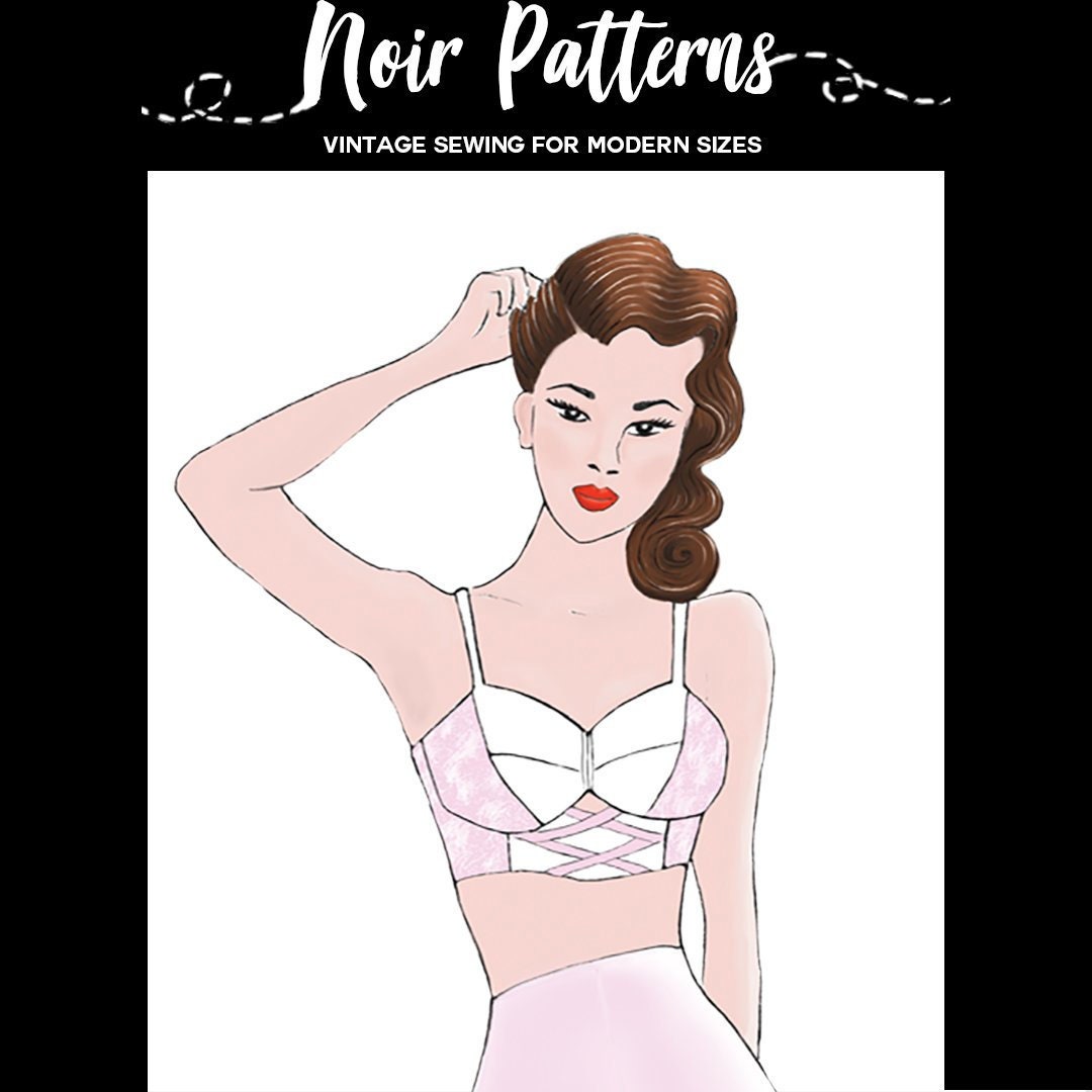 Buy 1950s Bra in 2 Sizes Bust 36 and 38 Ins. Paper Sewing Pattern Online in  India 