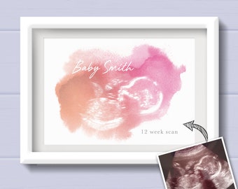 Maternity Leave Gift. Baby girl gift in peach and pink for Mum to be. Pregnancy Keepsake. Personalised Baby Shower present.