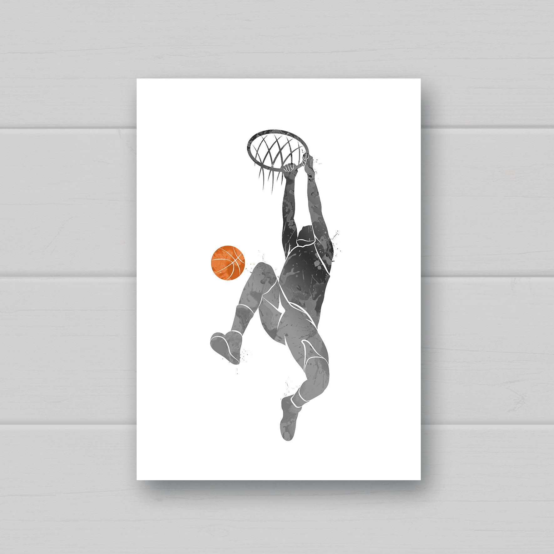 Set of 3 Basketball Prints Boys Bedroom Wall Art Basketball Etsy UK