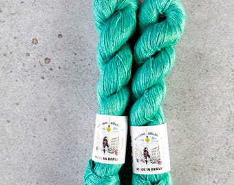 BKD Boo: hand dyed bamboo linen yarn, vegan yarn, fingering weight, 400m in 100g