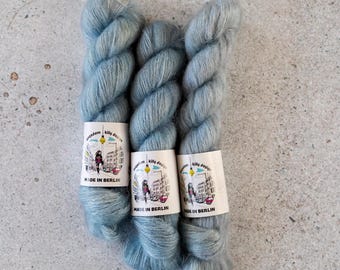 BKD Rich Kid: hand dyed kid mohair silk lace, 420m in 50g, &quot;Cloud&quot;
