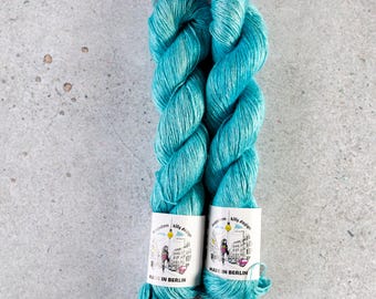 BKD Boo: hand dyed bamboo linen yarn, vegan yarn, fingering weight, 400m in 100g