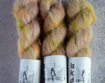 BKD Suri Silk Lace, hand dyed yarn, 420m in 50g, "Party Toffee"