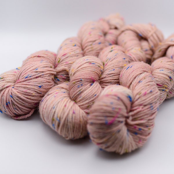 Hand dyed yarn, dk weight yarn, confetti yarn, BKD Popsicle