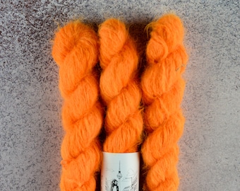 Ministränge Garn, Suri Silk Lace, 210m in 25g, BKD Yarn "Neon Orange"