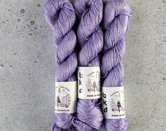 BKD Boo: hand dyed bamboo linen yarn, vegan yarn, fingering weight, 400m in 100g