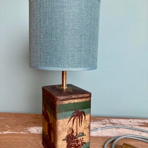 Tischlampe Eduscho Sailor, Upcycling Vintage Dose Unikat Bild 5