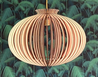 Knofi hanging lamp, wooden lamp made of birch from rafinesse & tristesse